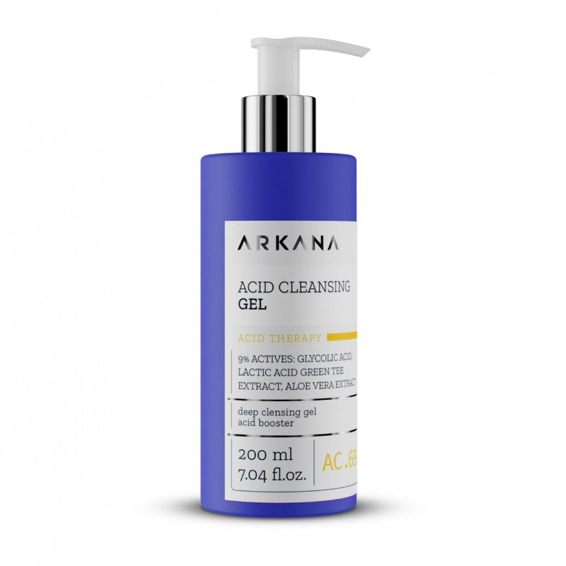 ARKANA Prausimosi gelis su glikolio ir pieno rūgštimis „Acid Cleansing Gel“, 200 ml