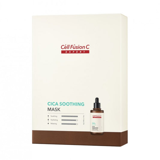 Cell Fusion C Expert Cica Soothing Mask – lakštinės kaukės, 10 vnt. × 25 g