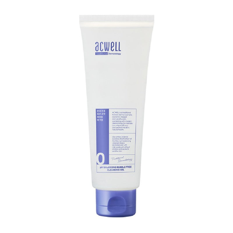 ACWELL Žemo rūgštingumo, pH lygį balansuojantis gelinis prausiklis "pH Balancing Bubble Free Cleansing Gel", 160 ml