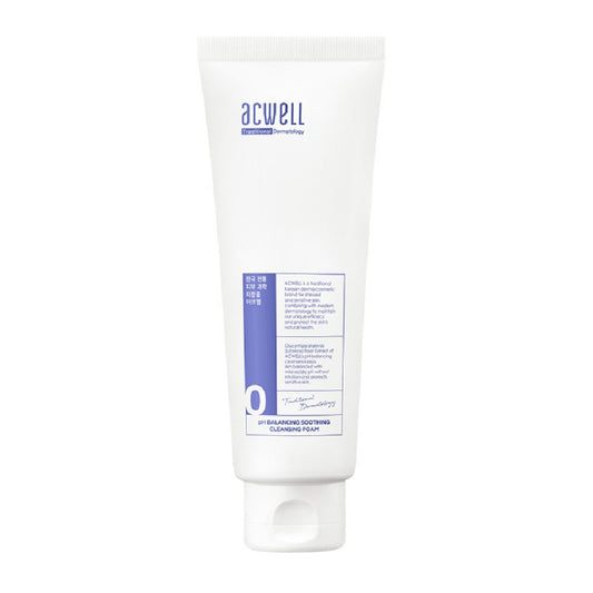ACWELL Žemo rūgštingumo, pH lygį balansuojančios valomosios putos "pH Balancing Soothing Cleansing Foam", 150 ml