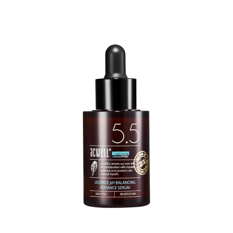 ACWELL Drėkinantis, skaistinantis veido serumas su saldymedžio ekstraktu "Licorice pH Balancing Advance Serum", 30 ml