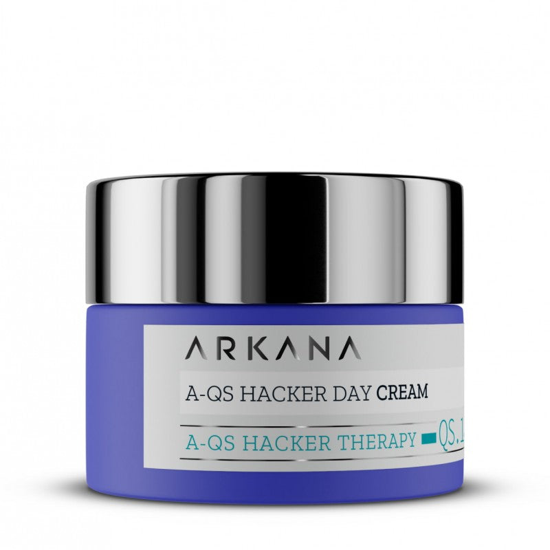ARKANA Lengvas dieninis kremas riebiai, į aknę linkusiai odai „A-QS Hacker Day Cream“, 50 ml