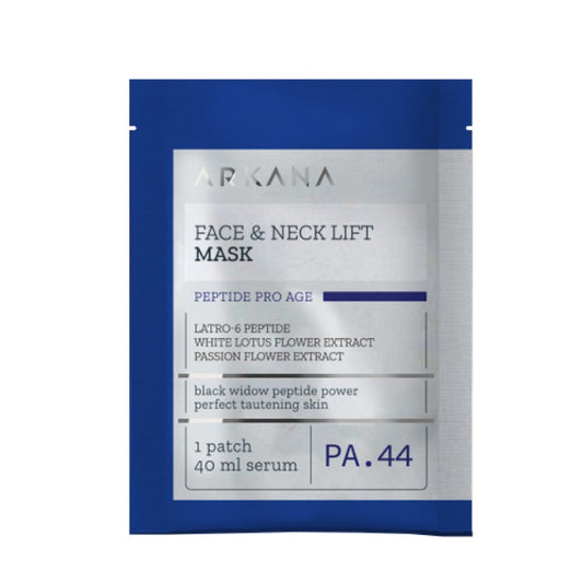 ARKANA Liftinguojanti lakštinė kaukė veidui ir kaklui „Face & Neck Lift Mask“, 1 vnt.