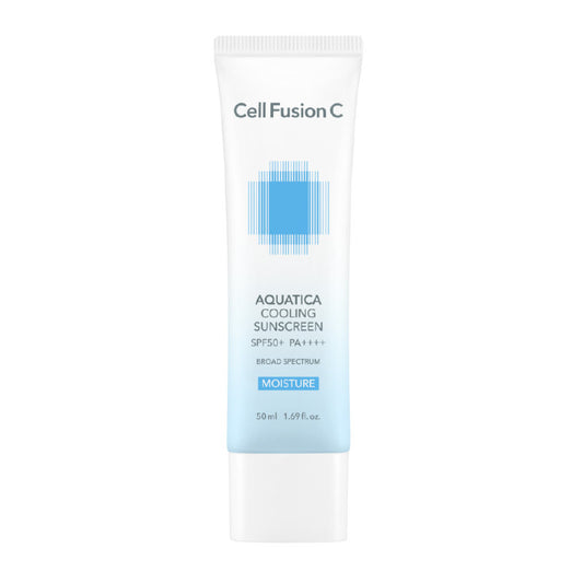 Vėsinantis ir drėkinantis kremas nuo saulės "Aquatica Cooling Sunscreen SPF50+ PA++++", Cell Fusion C