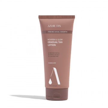 Azure Tan Nourish & Glow Medium/Dark – palaipsnio įdegio losjonas, 200ml
