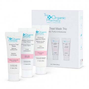 The Organic Pharmacy Skin Treat Mask Trio – kelioninis veido kaukių rinkinys