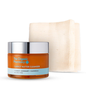 The Organic Pharmacy Carrot Butter Cleanser Starter Kit – kelioninis valymo rinkinys