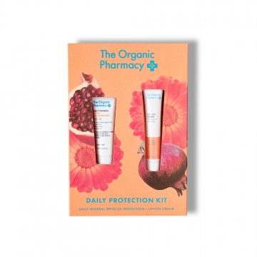 The Organic Pharmacy Daily Protection Kit – SPF ir paakių priežiūros rinkinys