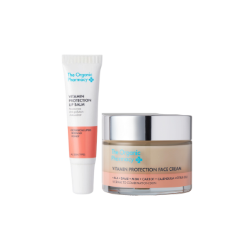The Organic Pharmacy Vitamin Protection Duo – veido ir lūpų priežiūros rinkinys
