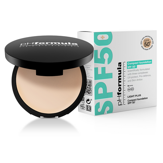 pHformula U.V. compact SPF50+ – kompaktinė kreminė pudra – Light, 14 g