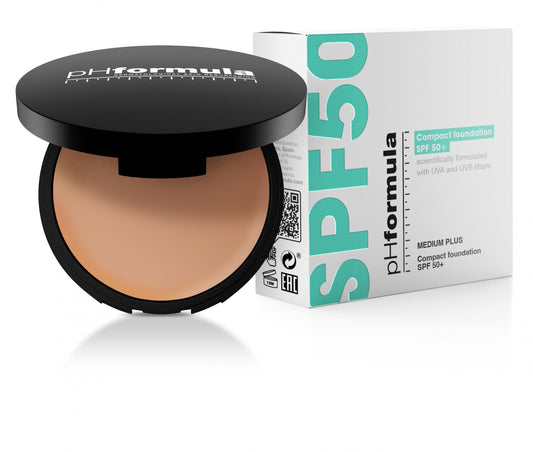 pHformula U.V. compact SPF50+ – kompaktinė kreminė pudra – Medium, 14 g