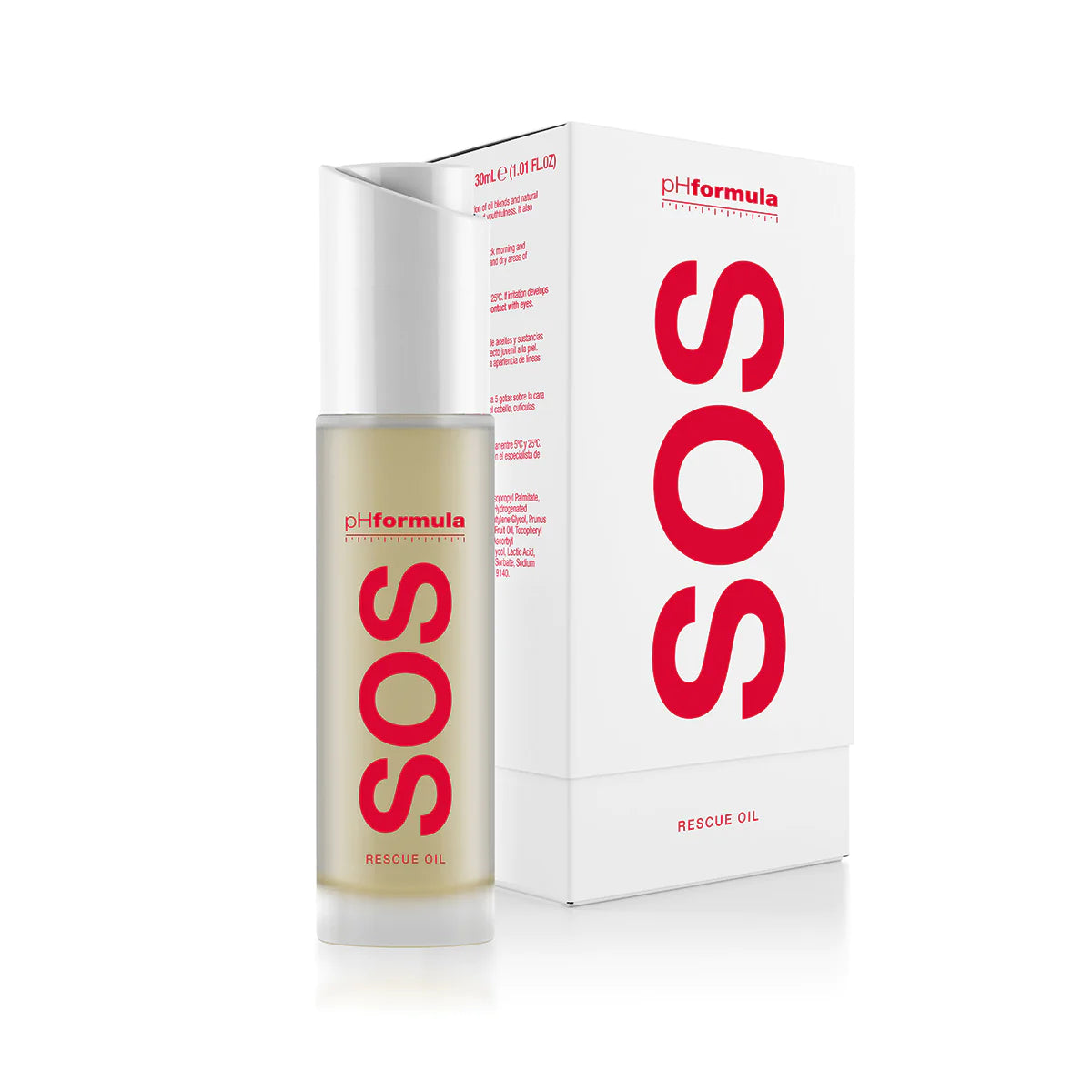 pHformula S.O.S. rescue oil – dvifazis veido aliejus, 30 ml