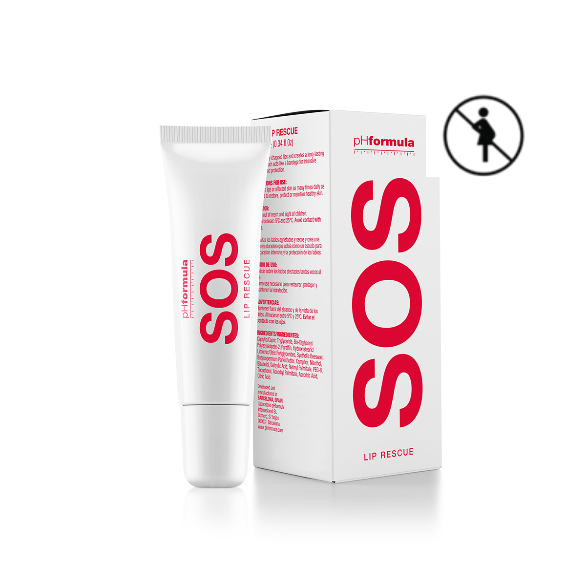 pHformula S.O.S. – lūpų balzamas, 15 ml