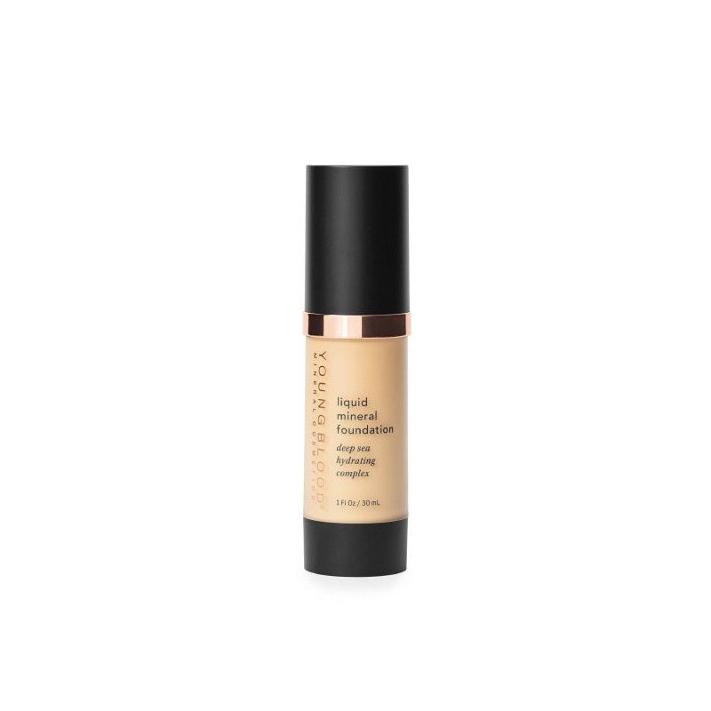 YOUNGBLOOD skystas mineralinis makiažo pagrindas - pudra „Liquid Mineral Foundation“ – Sand (Warm)