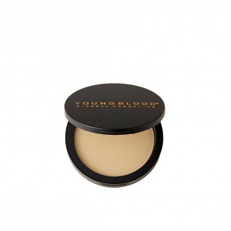 YOUNGBLOOD presuota mineralinė fiksuojamoji pudra su ryžių krakmolu „Pressed Rice Mineral Powder” – Tan.